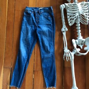 Madewell cropped skinny jeans with button fly NWT